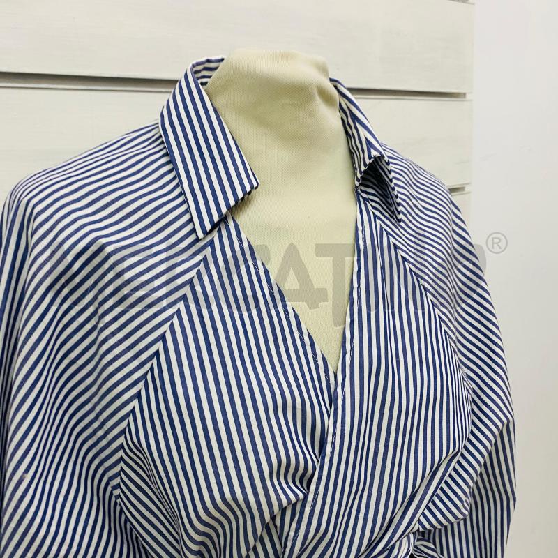 CAMICIA DONNA ANNARITA N  TWENTY BIANCA RIGHE BLU INCROCIATINA MERLETTI | Mercatino dell'Usato Lago patria - giugliano in c. 2