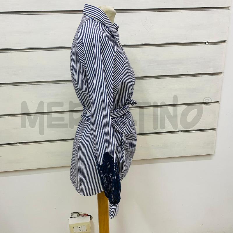 CAMICIA DONNA ANNARITA N  TWENTY BIANCA RIGHE BLU INCROCIATINA MERLETTI | Mercatino dell'Usato Lago patria - giugliano in c. 4