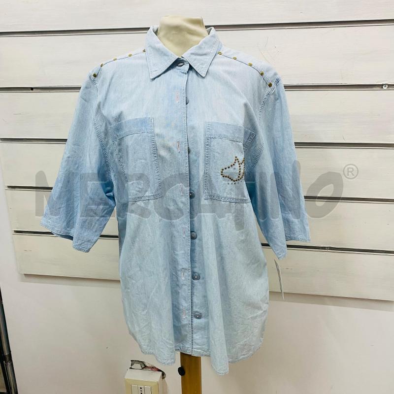 CAMICIA DONNA DENIM FERRONI B.CHIARO BORCHIETTE | Mercatino dell'Usato Lago patria - giugliano in c. 1