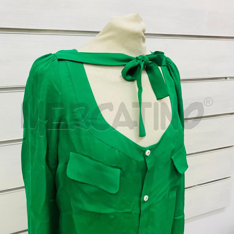 CAMICIA DONNA DSQUARED VERDE PRATO 100% SETA SCOLLO NODO | Mercatino dell'Usato Lago patria - giugliano in c. 2