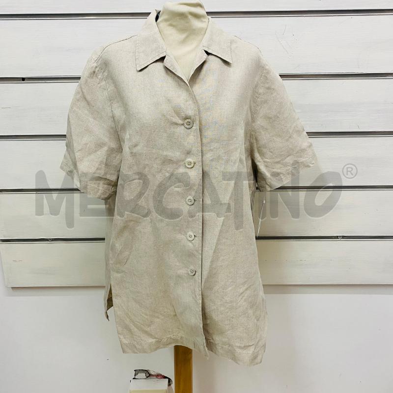 CAMICIA DONNA ELENA MIRO LINO BEIGE MEZZA MANICA BOTTONI  | Mercatino dell'Usato Lago patria - giugliano in c. 1