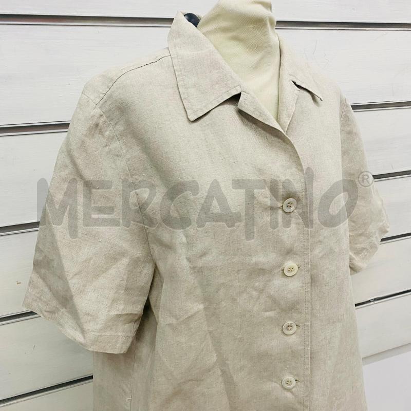 CAMICIA DONNA ELENA MIRO LINO BEIGE MEZZA MANICA BOTTONI  | Mercatino dell'Usato Lago patria - giugliano in c. 2