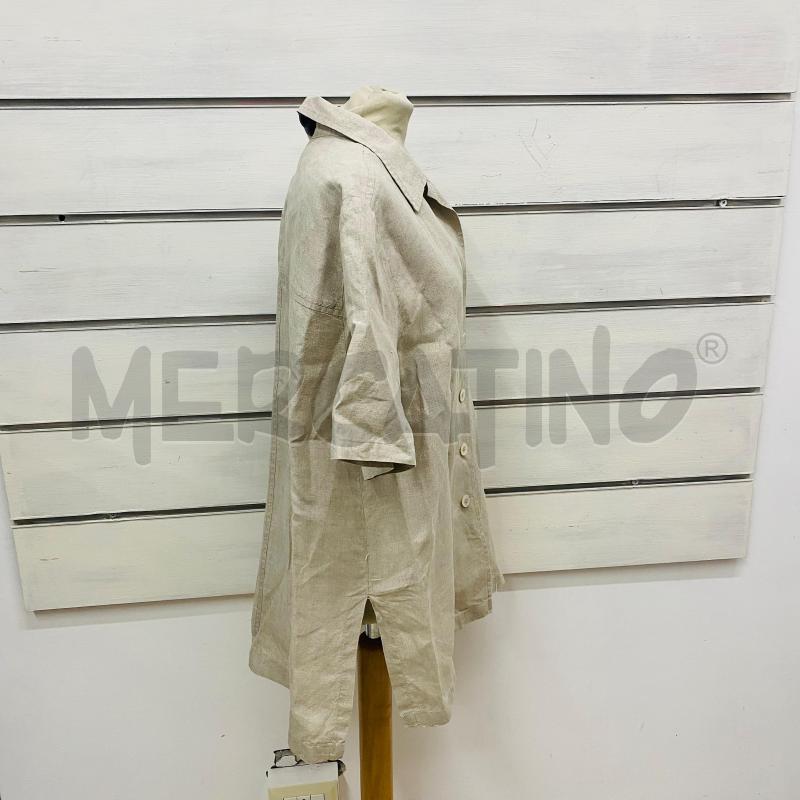 CAMICIA DONNA ELENA MIRO LINO BEIGE MEZZA MANICA BOTTONI  | Mercatino dell'Usato Lago patria - giugliano in c. 4