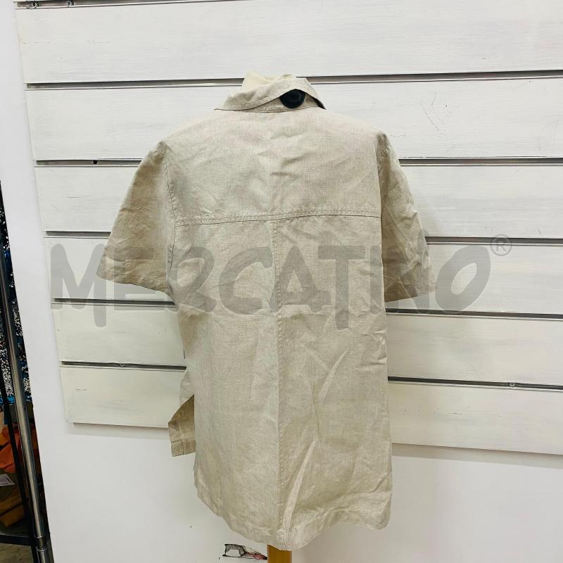 CAMICIA DONNA ELENA MIRO LINO BEIGE MEZZA MANICA BOTTONI  | Mercatino dell'Usato Lago patria - giugliano in c. 5