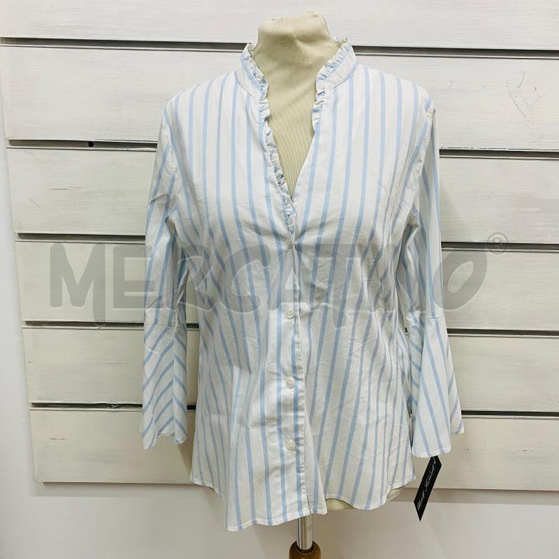 CAMICIA DONNA EMME MARELLA RIGA AZZURRO BIANCO | Mercatino dell'Usato Lago patria - giugliano in c. 1