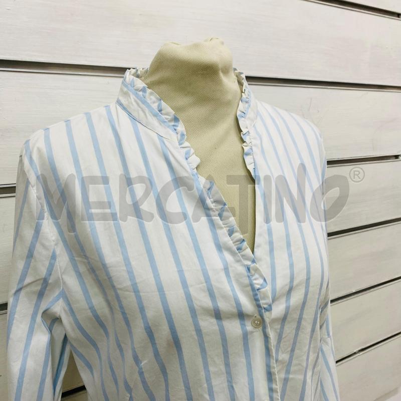 CAMICIA DONNA EMME MARELLA RIGA AZZURRO BIANCO | Mercatino dell'Usato Lago patria - giugliano in c. 2