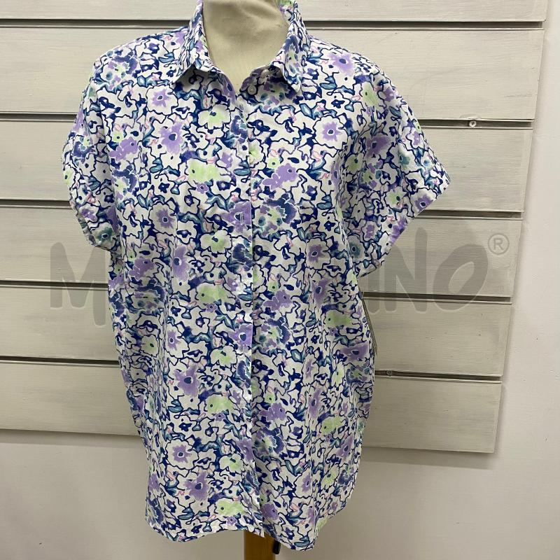 CAMICIA DONNA ESPRIT FANTASIA FIORI VIAOLA BLU | Mercatino dell'Usato Lago patria - giugliano in c. 1