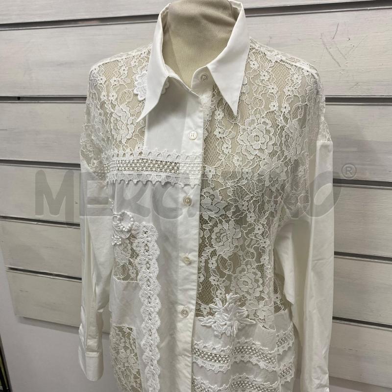 CAMICIA DONNA GOLDEN GOOSE DELUXE BIANCA PIZZO VENEZIANO  | Mercatino dell'Usato Lago patria - giugliano in c. 4