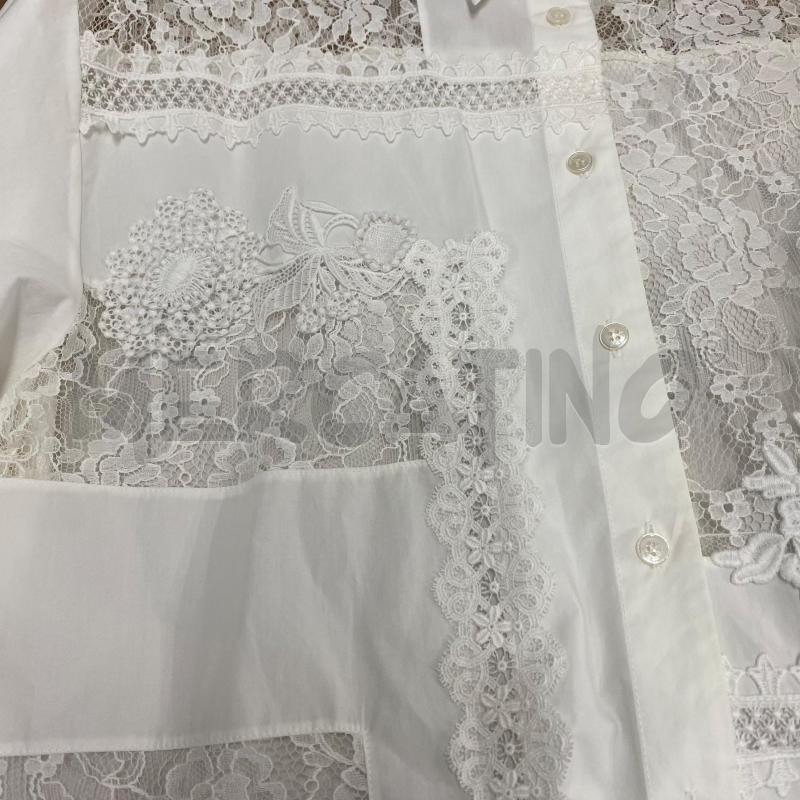CAMICIA DONNA GOLDEN GOOSE DELUXE BIANCA PIZZO VENEZIANO  | Mercatino dell'Usato Lago patria - giugliano in c. 5