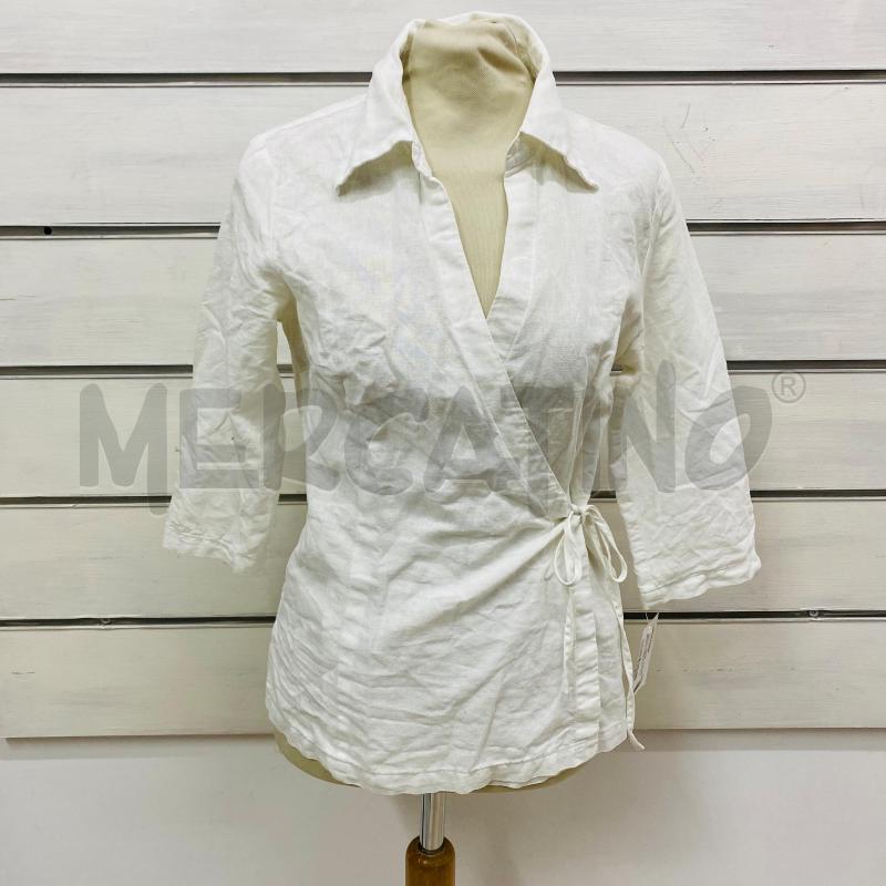 CAMICIA DONNA L.O.G.G BIANCA LINO E COTONE LACCIO | Mercatino dell'Usato Lago patria - giugliano in c. 1