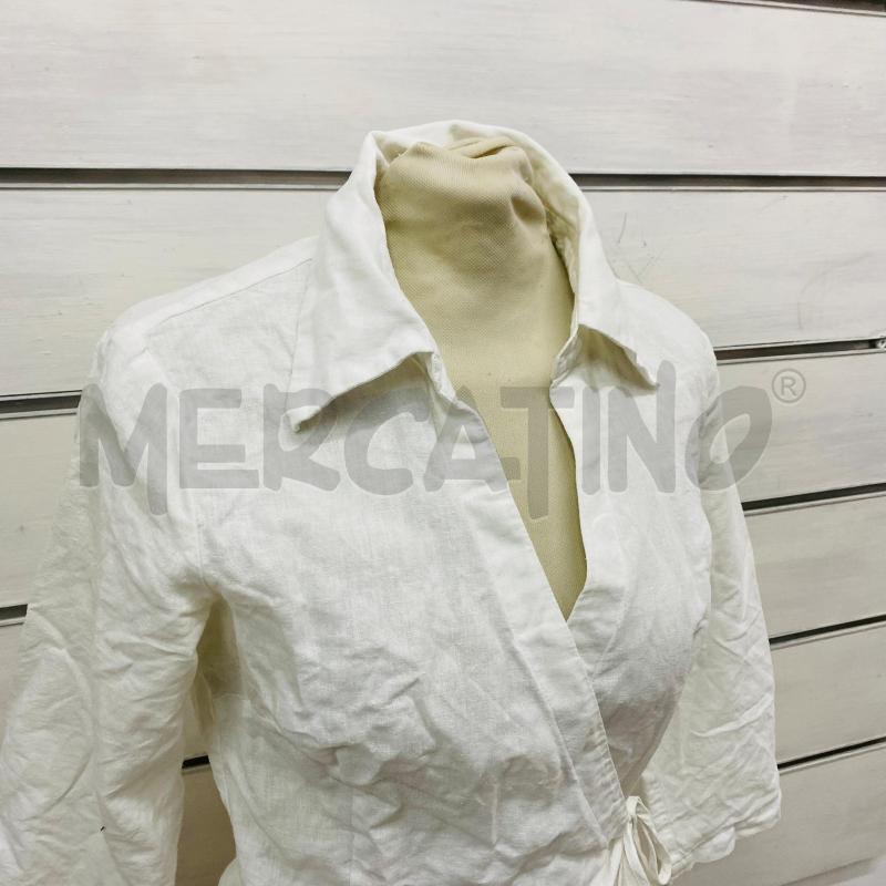 CAMICIA DONNA L.O.G.G BIANCA LINO E COTONE LACCIO | Mercatino dell'Usato Lago patria - giugliano in c. 3