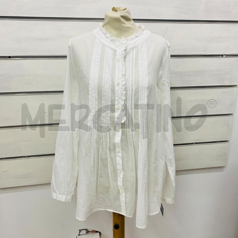 CAMICIA DONNA MARELLA BIANCA SCOLLO ROUCHES | Mercatino dell'Usato Lago patria - giugliano in c. 1