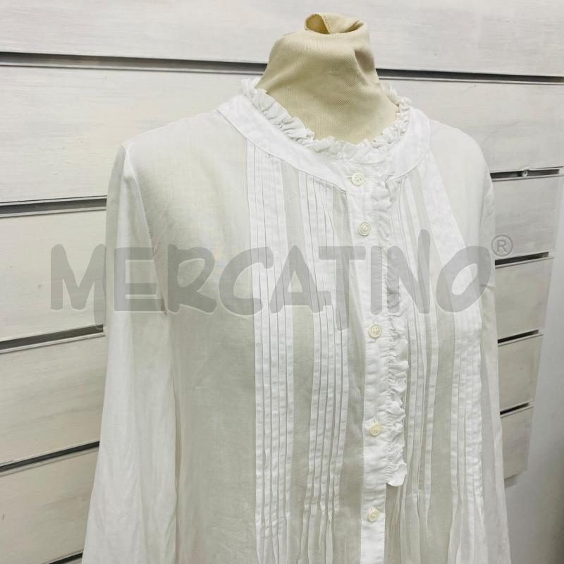 CAMICIA DONNA MARELLA BIANCA SCOLLO ROUCHES | Mercatino dell'Usato Lago patria - giugliano in c. 2