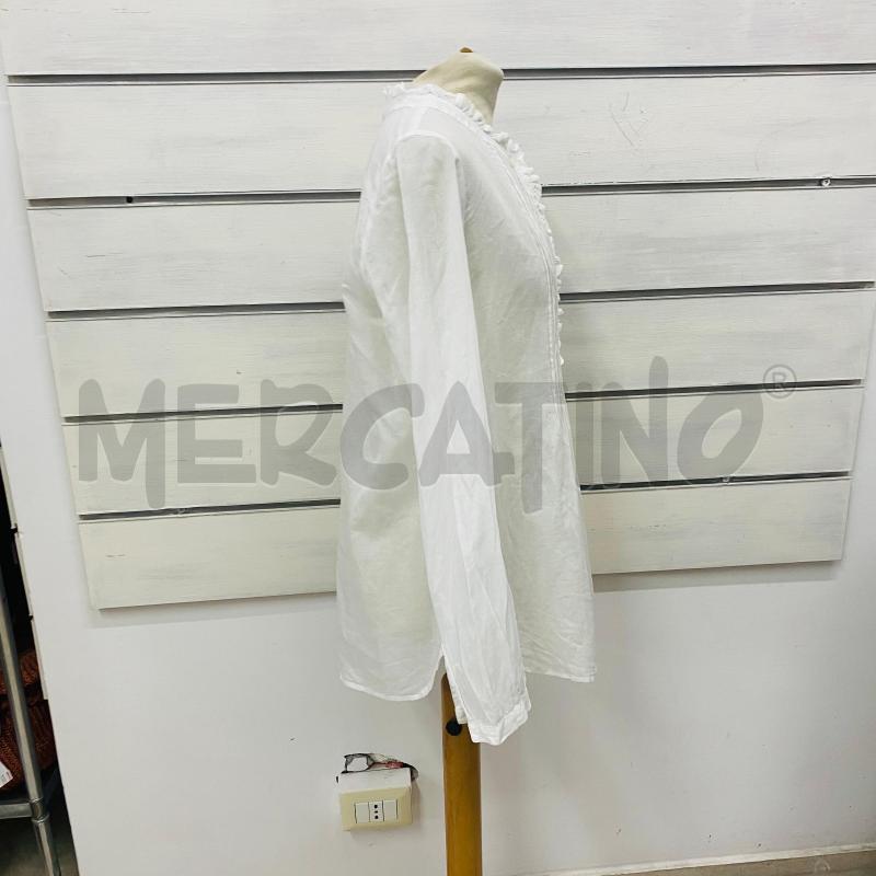 CAMICIA DONNA MARELLA BIANCA SCOLLO ROUCHES | Mercatino dell'Usato Lago patria - giugliano in c. 4