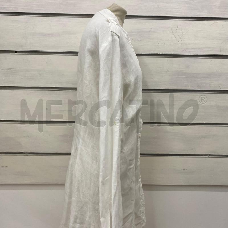 CAMICIA DONNA MARELLA LINO BIANCO CON PAILLETTESS LUNGA  | Mercatino dell'Usato Lago patria - giugliano in c. 3