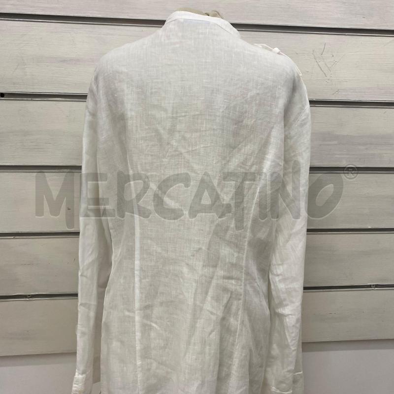 CAMICIA DONNA MARELLA LINO BIANCO CON PAILLETTESS LUNGA  | Mercatino dell'Usato Lago patria - giugliano in c. 4