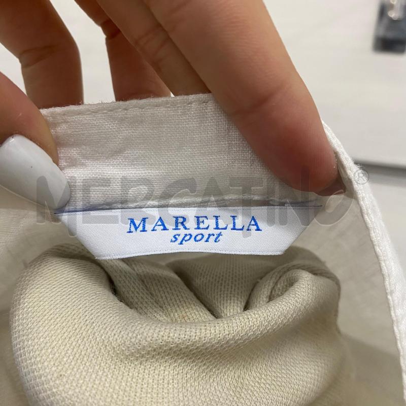 CAMICIA DONNA MARELLA LINO BIANCO CON PAILLETTESS LUNGA  | Mercatino dell'Usato Lago patria - giugliano in c. 5