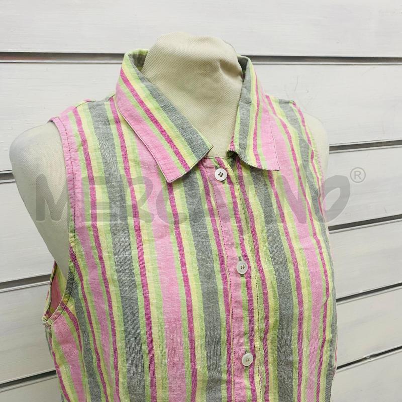 CAMICIA DONNA MARELLA RIGHE MULTICOLORE SMANICATA | Mercatino dell'Usato Lago patria - giugliano in c. 2