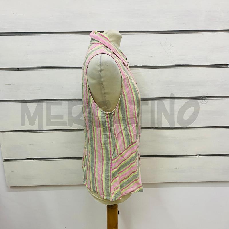 CAMICIA DONNA MARELLA RIGHE MULTICOLORE SMANICATA | Mercatino dell'Usato Lago patria - giugliano in c. 3