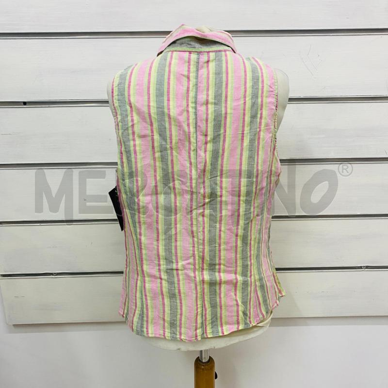 CAMICIA DONNA MARELLA RIGHE MULTICOLORE SMANICATA | Mercatino dell'Usato Lago patria - giugliano in c. 4