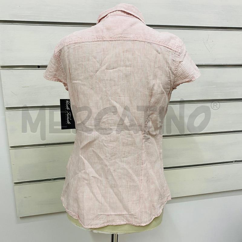 CAMICIA DONNA MAX MARA RIGA BIANCO ROSA | Mercatino dell'Usato Lago patria - giugliano in c. 4