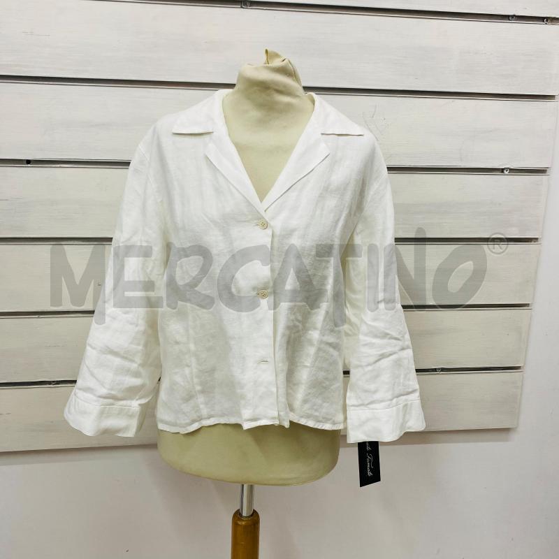 CAMICIA DONNA PERSONA LINO BIANCO CROP DA LAVARE | Mercatino dell'Usato Lago patria - giugliano in c. 1