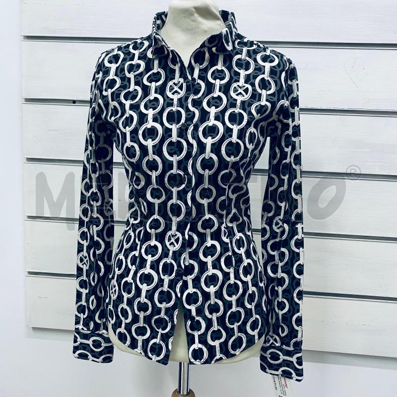 CAMICIA DONNA RICHMOND NERA DISEGNI CATENE  | Mercatino dell'Usato Lago patria - giugliano in c. 1