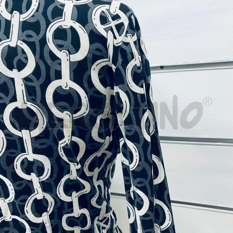CAMICIA DONNA RICHMOND NERA DISEGNI CATENE  | Mercatino dell'Usato Lago patria - giugliano in c. 2