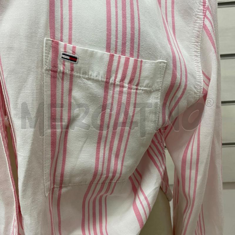 CAMICIA DONNA TOMMY JEANS BIANCA RIGA ROSA | Mercatino dell'Usato Lago patria - giugliano in c. 3