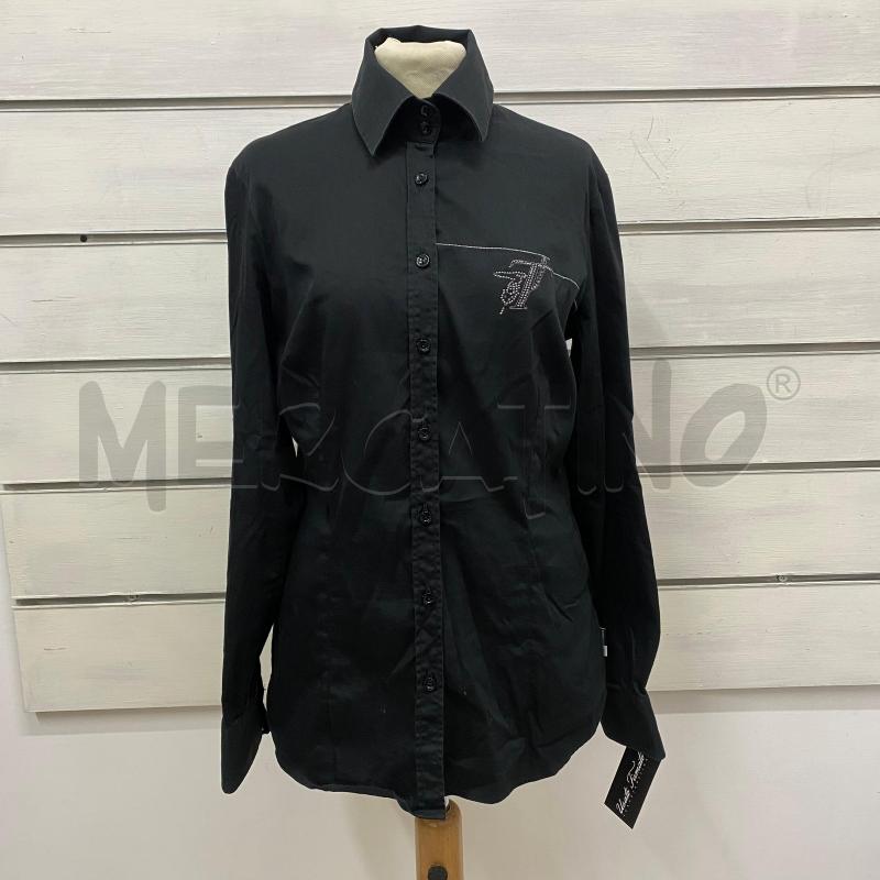 CAMICIA DONNA TRUSSARDI NERA TRASS AL PETTO  | Mercatino dell'Usato Lago patria - giugliano in c. 1