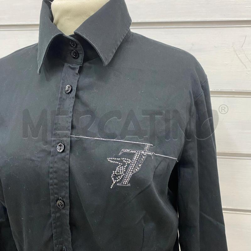 CAMICIA DONNA TRUSSARDI NERA TRASS AL PETTO  | Mercatino dell'Usato Lago patria - giugliano in c. 4