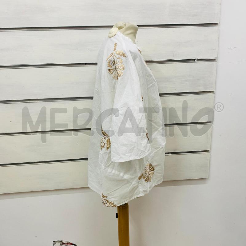 CAMICIA DONNA VICOLO BIANCA FOGLIE RICAMATE BEIGE | Mercatino dell'Usato Lago patria - giugliano in c. 4