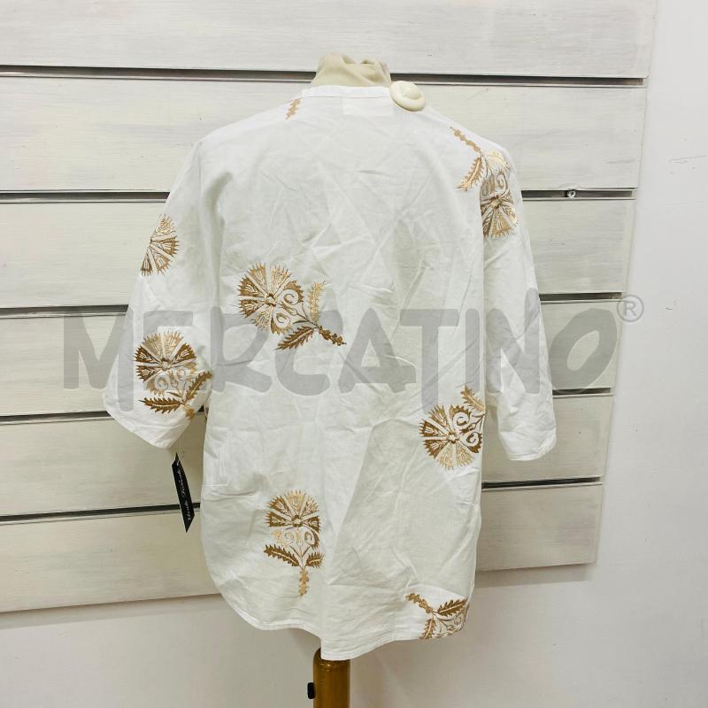 CAMICIA DONNA VICOLO BIANCA FOGLIE RICAMATE BEIGE | Mercatino dell'Usato Lago patria - giugliano in c. 5