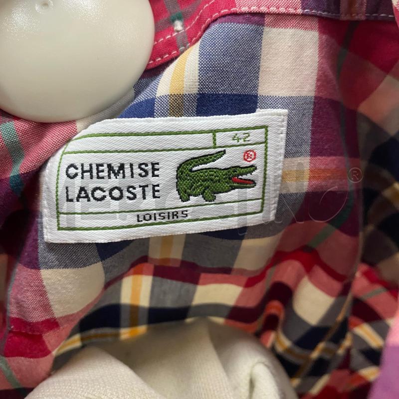 CAMICIA UOMO LACOSTE SCOZZESE BLU ROSSA QUADRATI MEZZA MANICA | Mercatino dell'Usato Lago patria - giugliano in c. 5