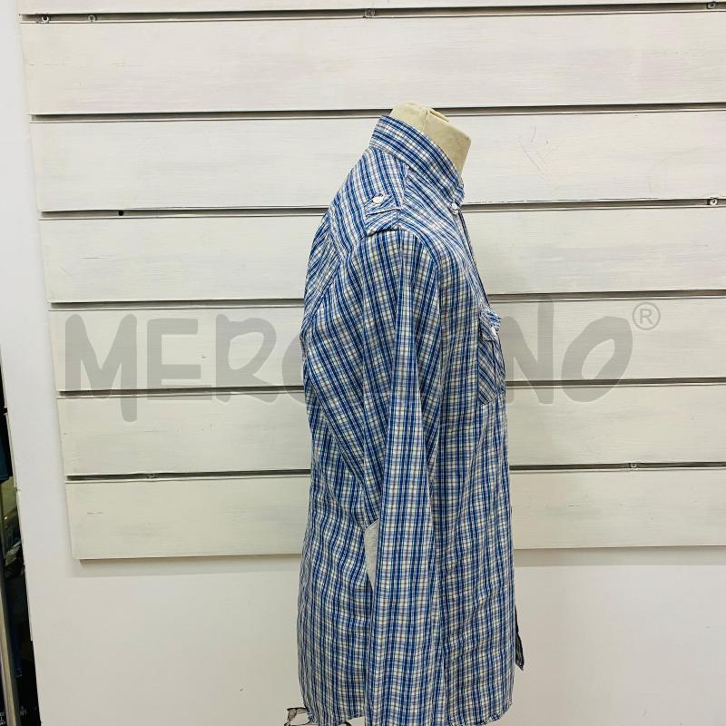 CAMICIA UOMO PAOLO PECORA BIANCA SCOZZESE BLU  | Mercatino dell'Usato Lago patria - giugliano in c. 3