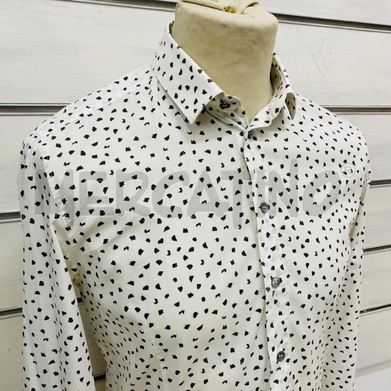 CAMICIA UOMO PATRIZIA PEPE BIANCA DISEGNO NERO | Mercatino dell'Usato Lago patria - giugliano in c. 2