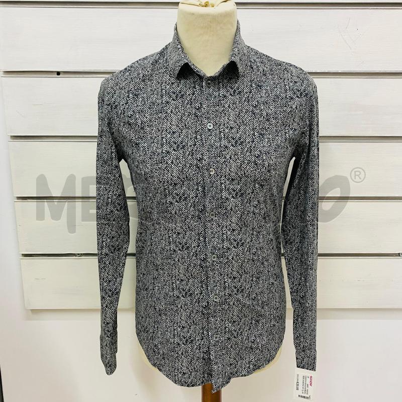 CAMICIA UOMO PATRIZIA PEPE DISEGNO SPIGATO BIANCO NERO | Mercatino dell'Usato Lago patria - giugliano in c. 1