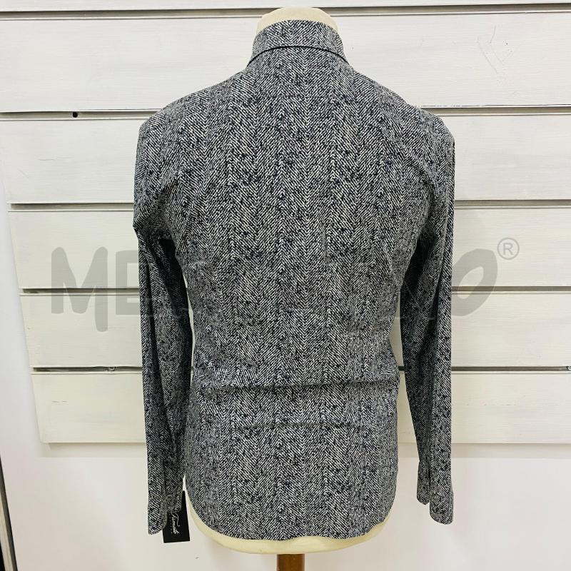 CAMICIA UOMO PATRIZIA PEPE DISEGNO SPIGATO BIANCO NERO | Mercatino dell'Usato Lago patria - giugliano in c. 4