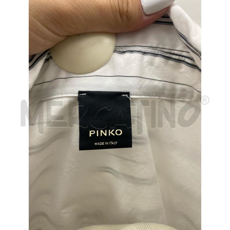 CAMICIA UOMO PINKO BIANCA RIGA NERA | Mercatino dell'Usato Lago patria - giugliano in c. 5
