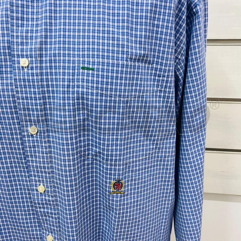 CAMICIA UOMO TOMMY HILFIGER QUADRO AZZURRO | Mercatino dell'Usato Lago patria - giugliano in c. 2