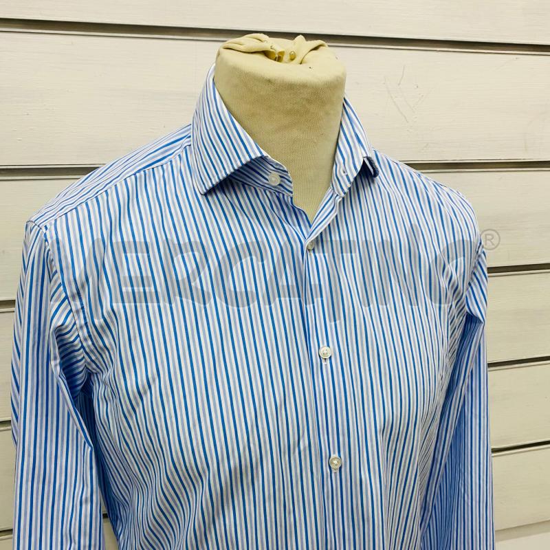 CAMICIA UOMO UGO BOSS RIGHE AZZURRE AZZURRE  | Mercatino dell'Usato Lago patria - giugliano in c. 2