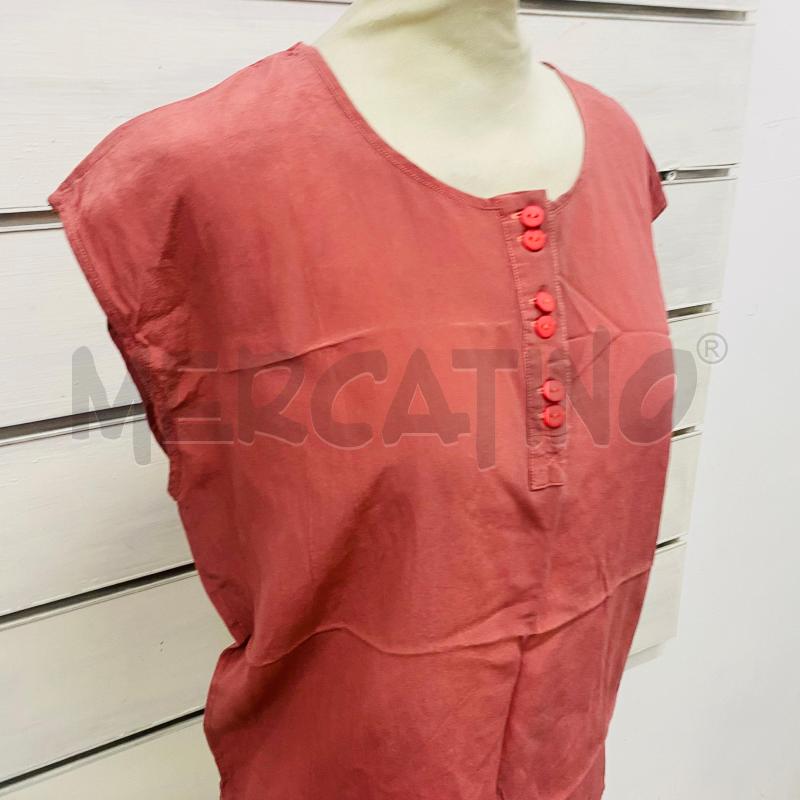 CANOTTA DONNA 100%SETA ROSA ANTICO BOTTONCINI | Mercatino dell'Usato Lago patria - giugliano in c. 2