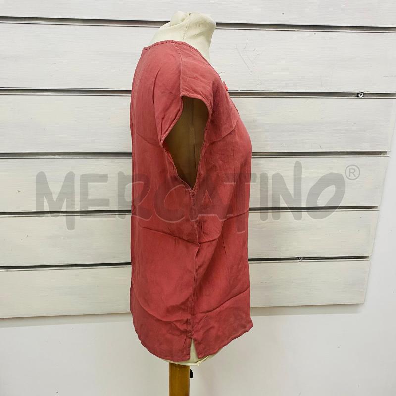 CANOTTA DONNA 100%SETA ROSA ANTICO BOTTONCINI | Mercatino dell'Usato Lago patria - giugliano in c. 4