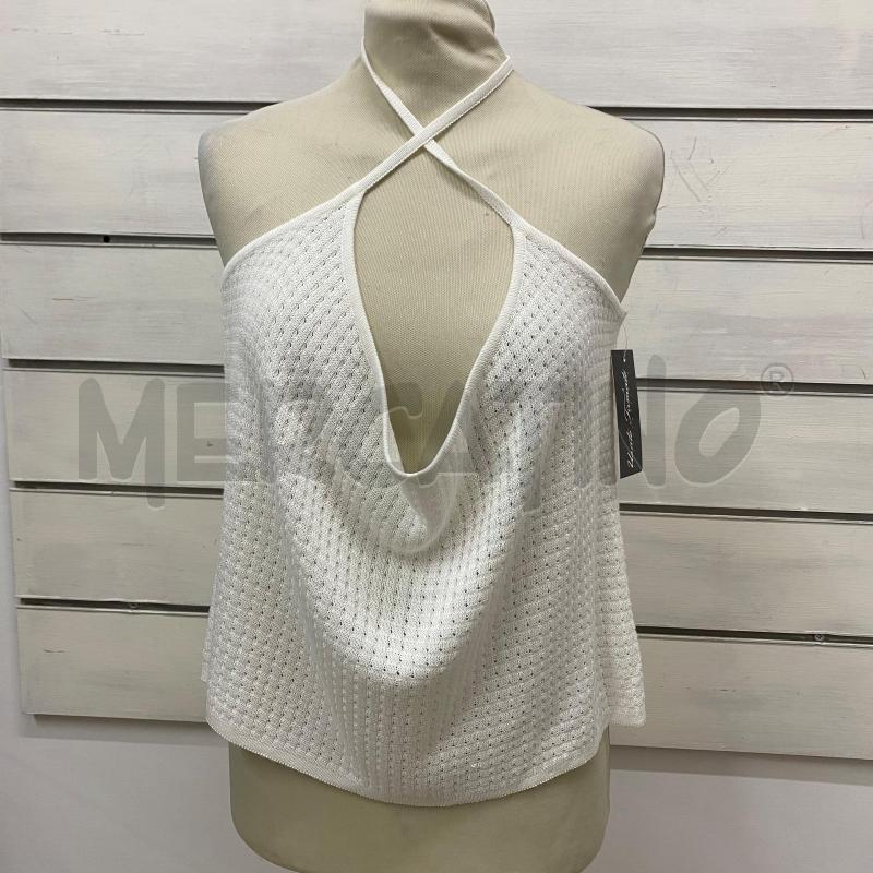 CANOTTA DONNA BALENCIAGA TRICOT PANNA LAVORATA | Mercatino dell'Usato Lago patria - giugliano in c. 1
