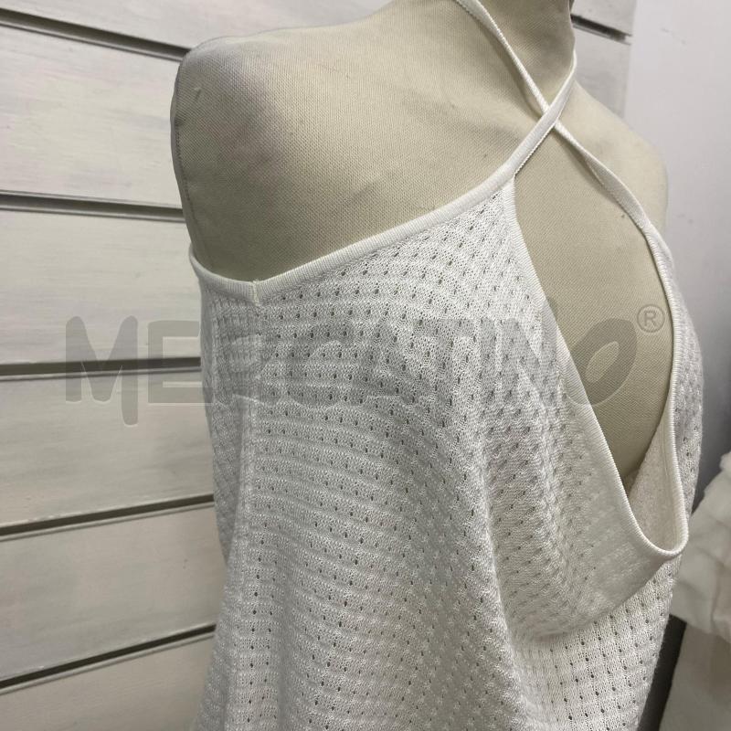 CANOTTA DONNA BALENCIAGA TRICOT PANNA LAVORATA | Mercatino dell'Usato Lago patria - giugliano in c. 2
