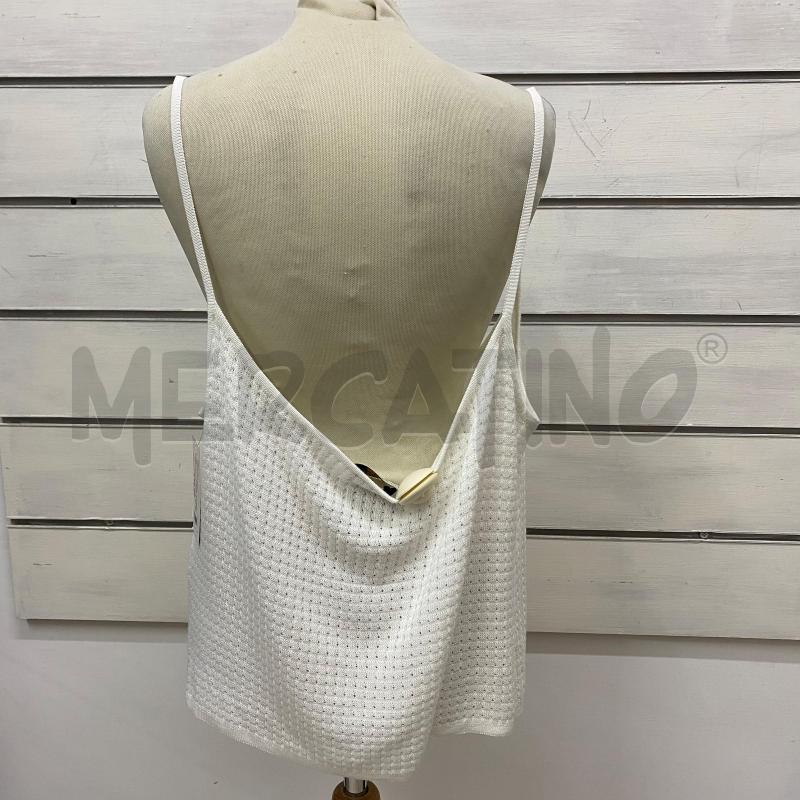 CANOTTA DONNA BALENCIAGA TRICOT PANNA LAVORATA | Mercatino dell'Usato Lago patria - giugliano in c. 5
