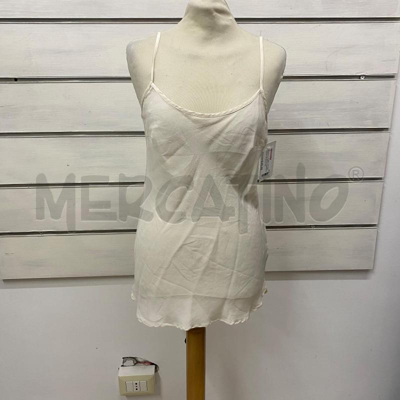 CANOTTA DONNA BARBA BIANCO SPORCO 100%SETA  | Mercatino dell'Usato Lago patria - giugliano in c. 1