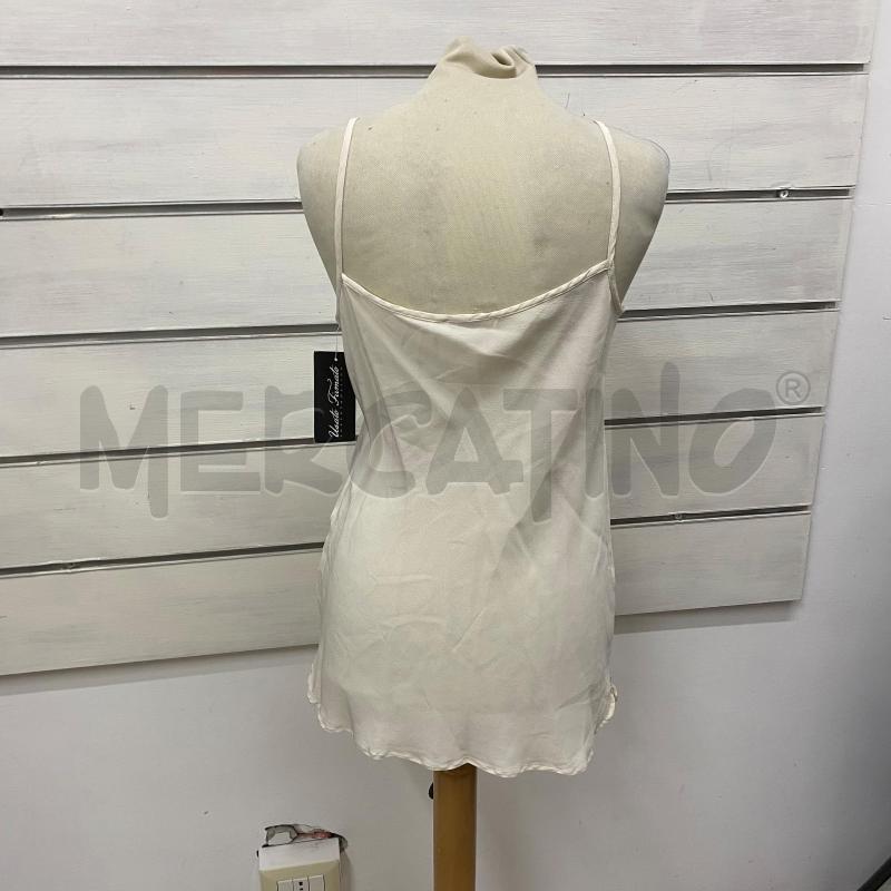 CANOTTA DONNA BARBA BIANCO SPORCO 100%SETA  | Mercatino dell'Usato Lago patria - giugliano in c. 2