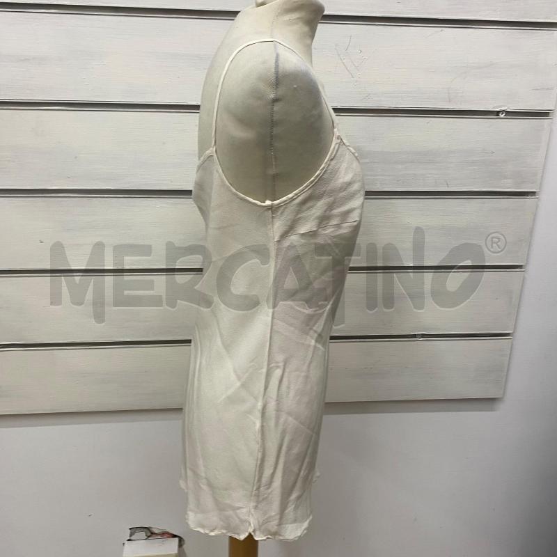 CANOTTA DONNA BARBA BIANCO SPORCO 100%SETA  | Mercatino dell'Usato Lago patria - giugliano in c. 3