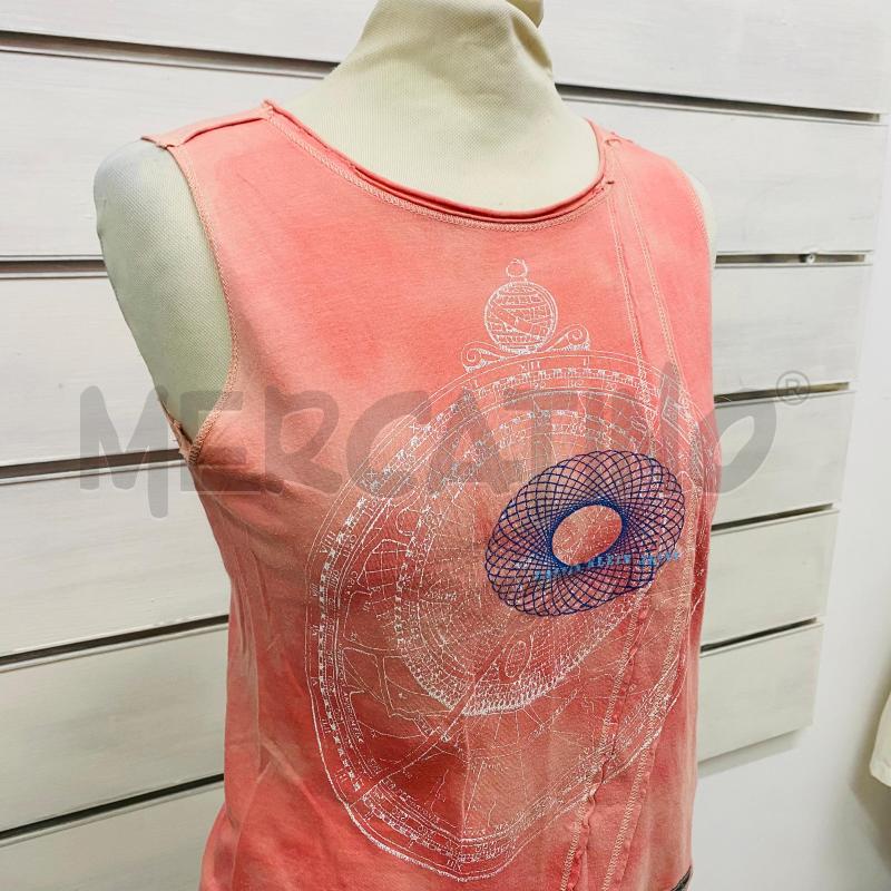 CANOTTA DONNA CALVIN KLEIN SALMONE DISEGNO BIANCO  | Mercatino dell'Usato Lago patria - giugliano in c. 2